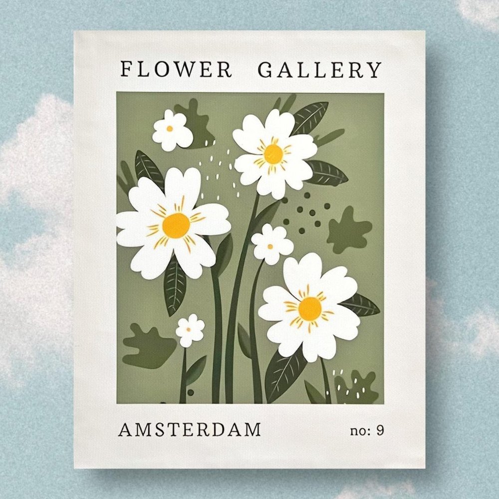 Flower Gallery canvas poster, BRAND NEW